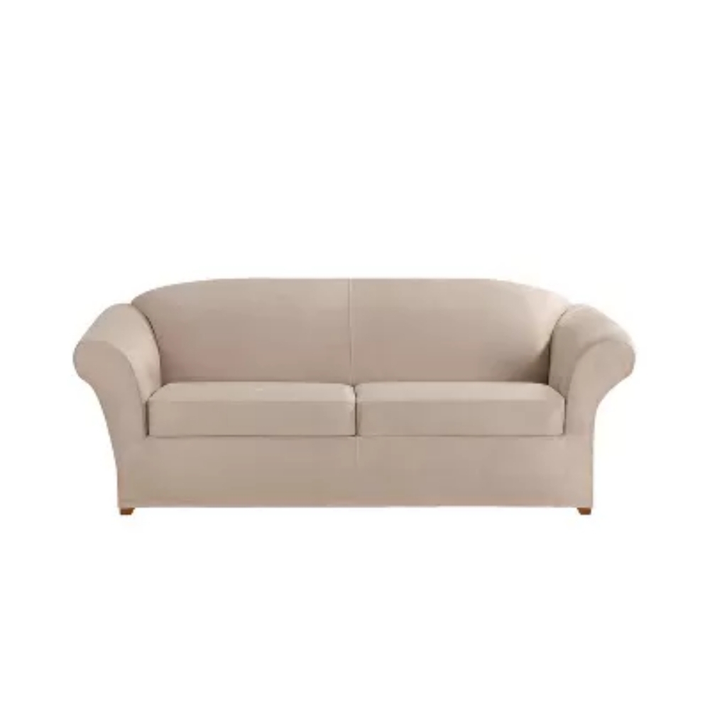 Sedona stretch suede loveseat cover set